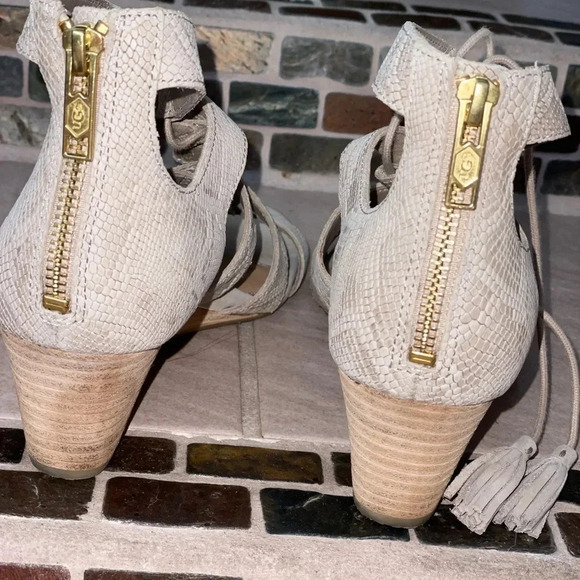 UGG Australia Women's Yasmin Snake caged Wedge | Horchata size 8 - Picture 11 of 16
